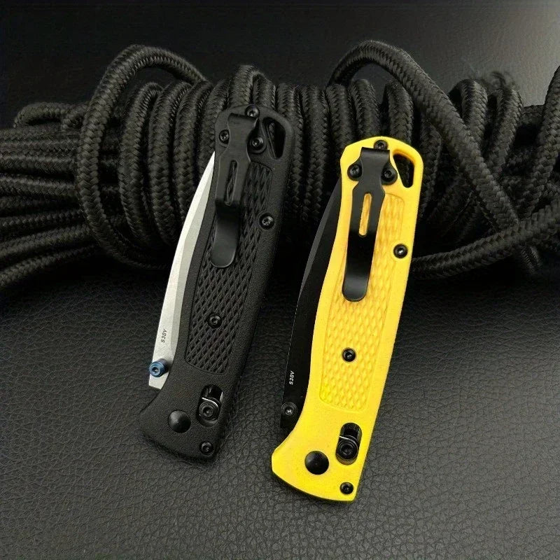 DIY Supplies Folding Pocket Knife Drop Point 440C Nylon Fiber