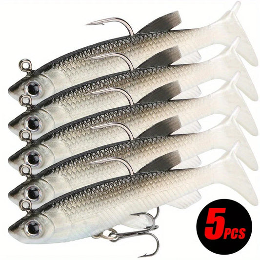 Realistic Soft Bait Set 5 Pcs Sharp Hook Freshwater Fishing
