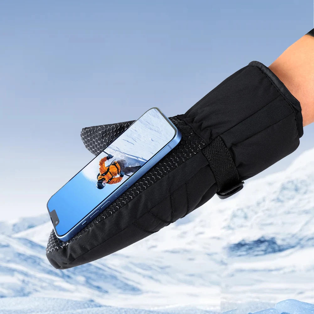 APWIKOGERCN Ski Mittens Waterproof Snow Gloves For Winter
