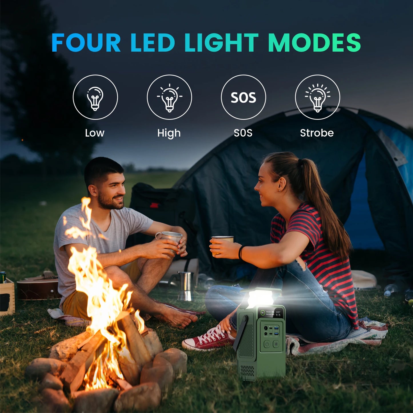CTOLITY 200W LiFePO4 Power Station 192Wh Battery USB Type C
