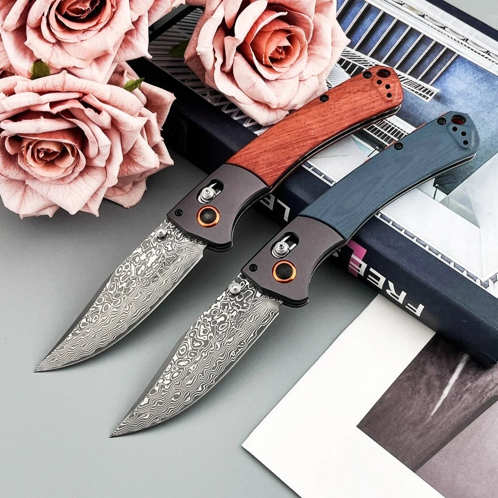 DIY Supplies Damascus Folding Knife EDC Outdoor Pocket Knife