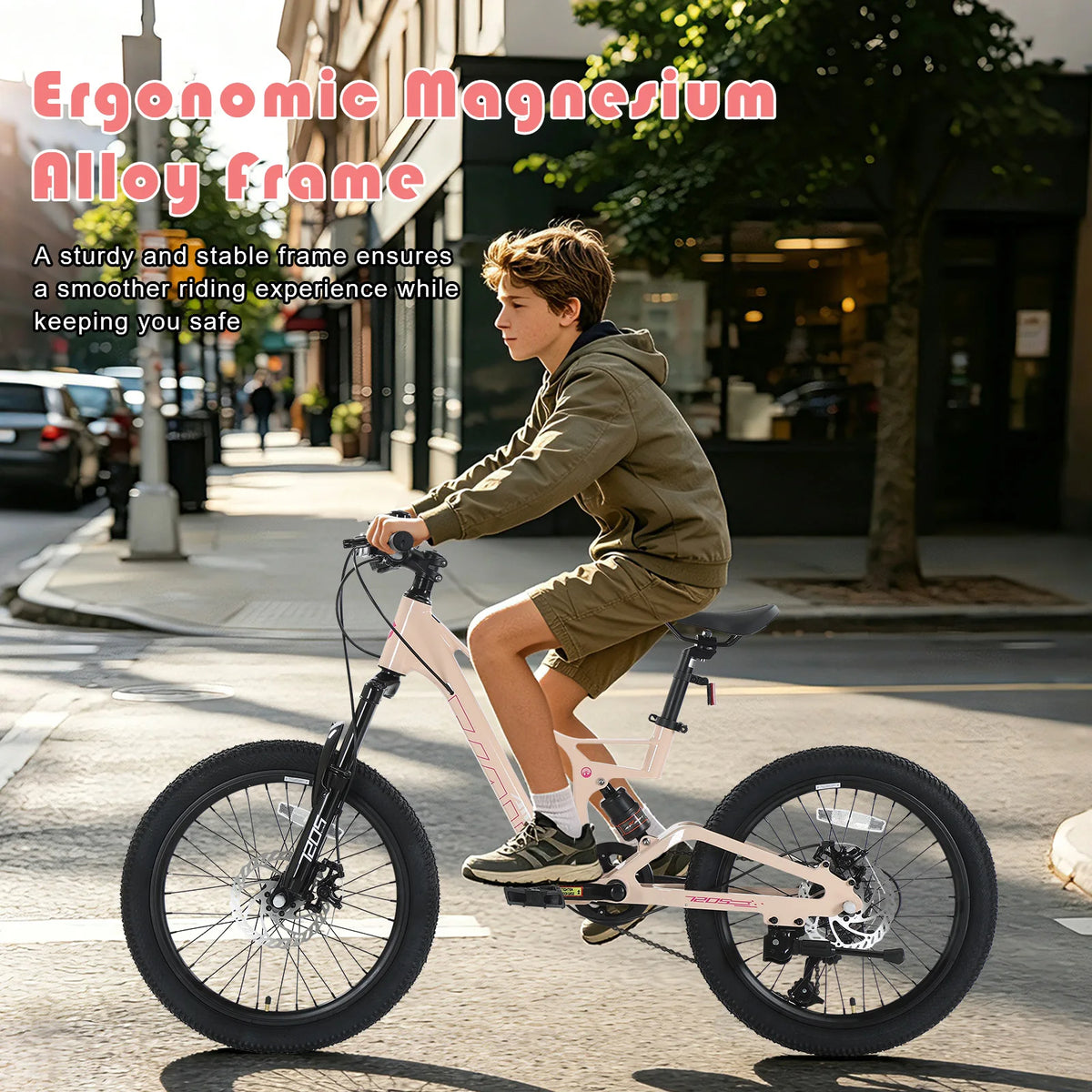 AIVA Knight Full Suspension City Bike With Seven Speed Gearing