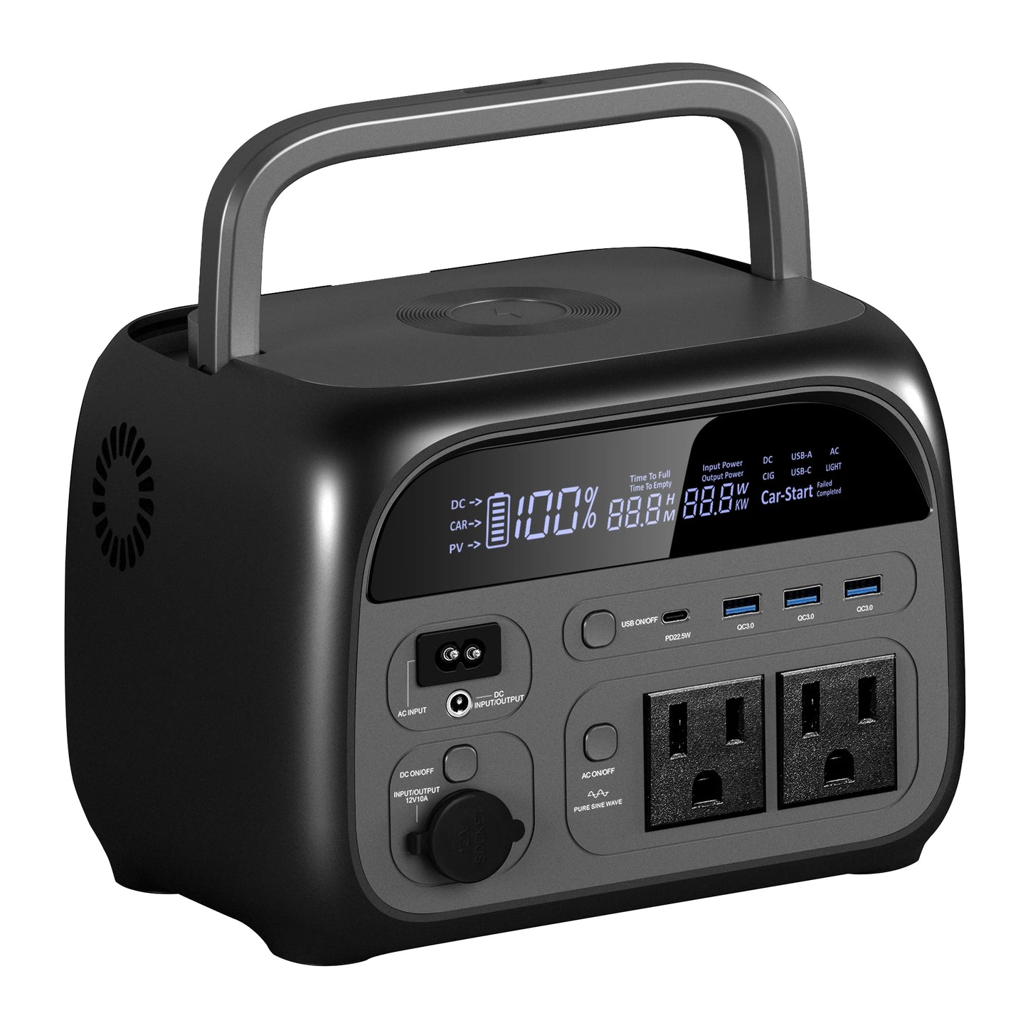 CTOLITY Portable Power Station 110V 220V Pure Sine Wave