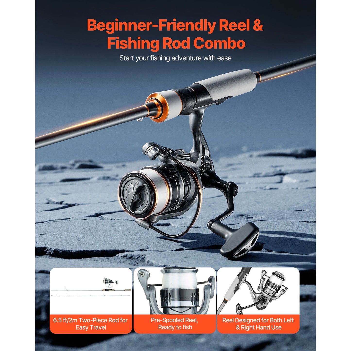 SucceBuy IM6/7 Carbon Fiber Spinning Rod And Reel Combo