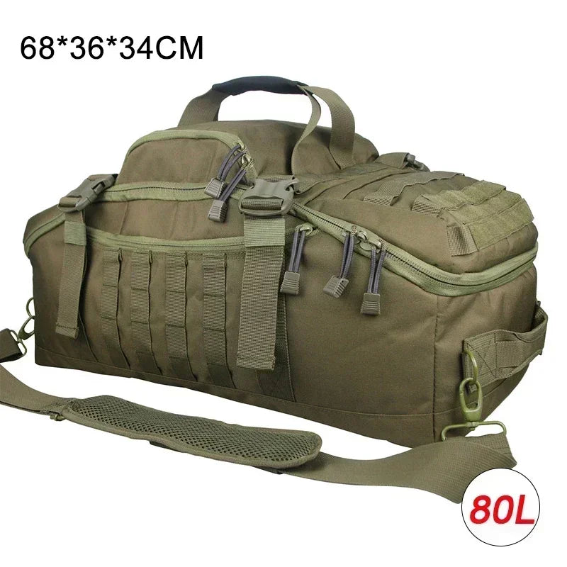 Molle Tactical Duffle Bag for Camping and Travel Gear
