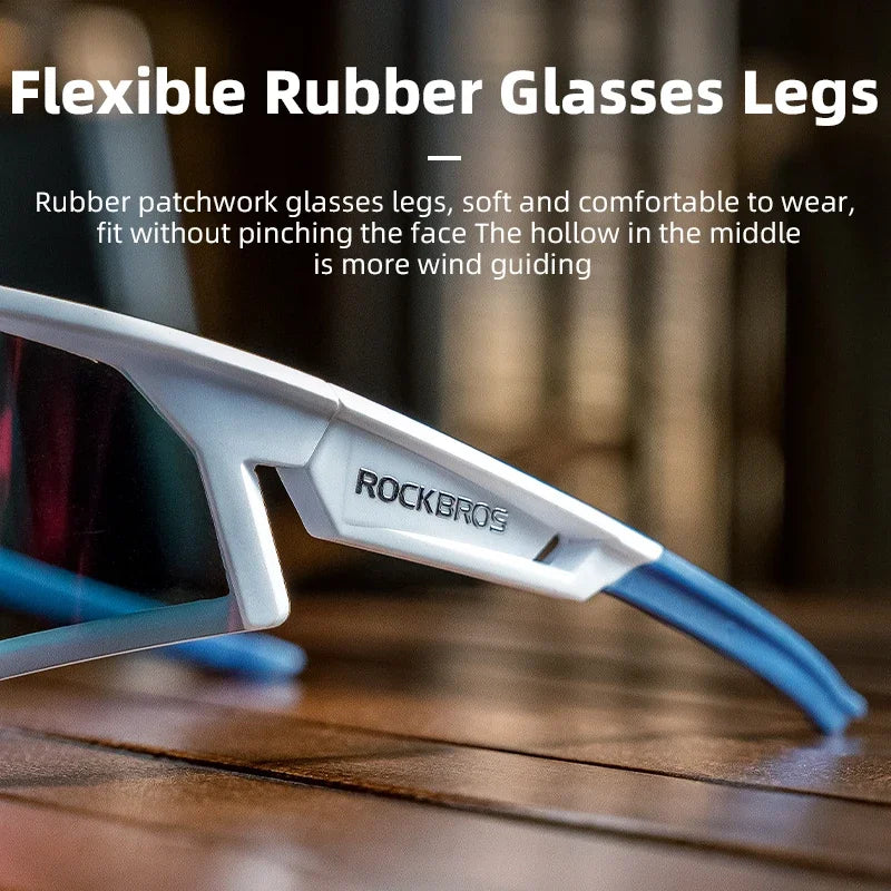 ROCKBROS Cycling Glasses Photochromic Bike Bicycle Glasses Polarized Men Sunglasses MTB Road Cycling Eyewear Protection Goggles