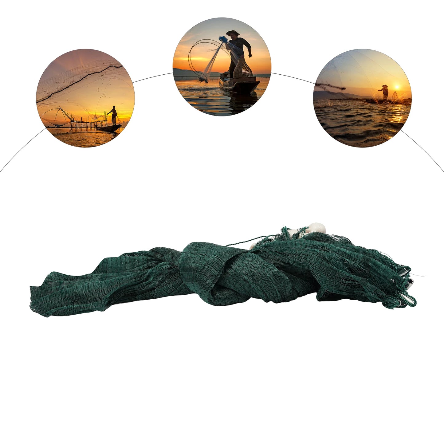 Bymaocar Fishing Net With Weights And Floats For Seining Minnows