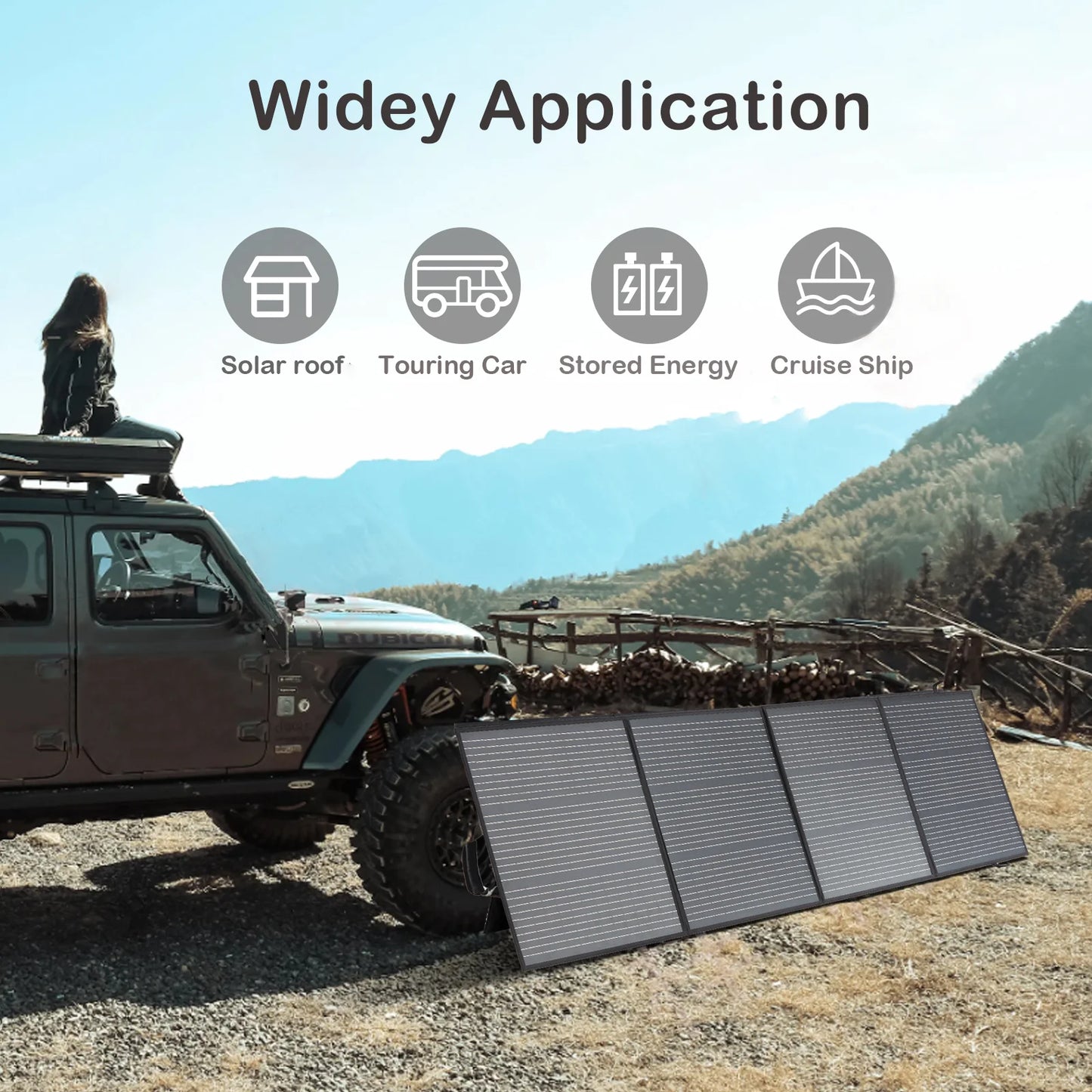 MHPOWOS 220W 40V Portable Foldable Solar Panel Charger