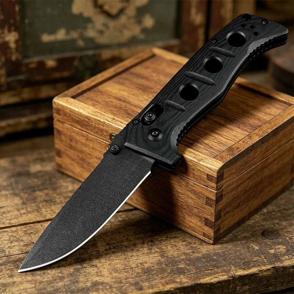 DIY Supplies Small Folding Outdoor Pocket Knife D2 Steel G10 Handle