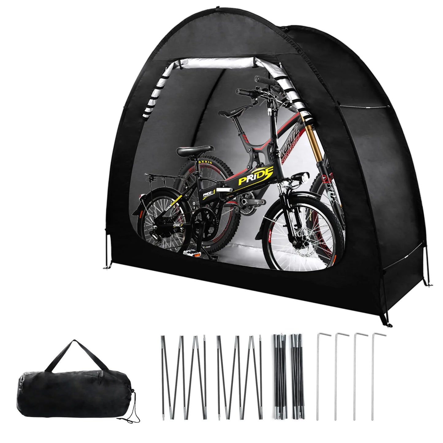 Foldable Outdoor Bicycle Tent With Large Storage Space Waterproof