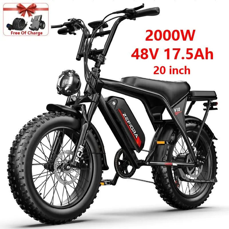 ZEFIORA Wild Beast Electric Bike UL2849 45 Degree Climbing Brake