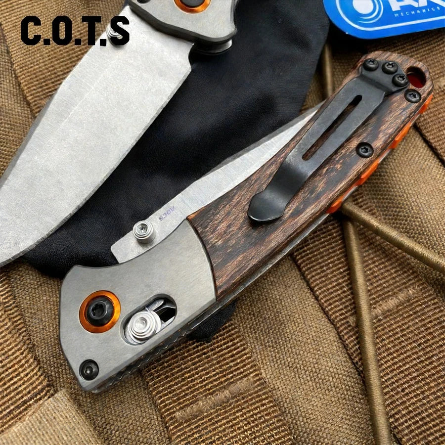DIY Supplies Crooked River EDC Folding Knife G10 Wood Handle