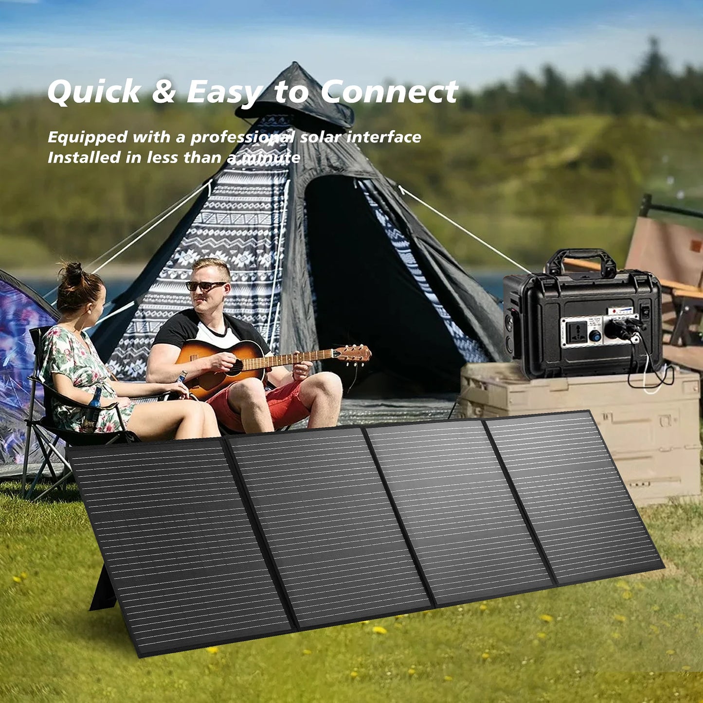 MHPOWOS 220W 40V Portable Foldable Solar Panel Charger