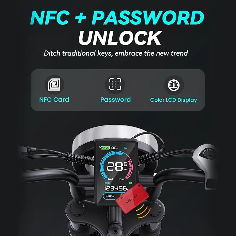 F6 Electric Mountain Bike for Adults 1500W NFC Password Unlock