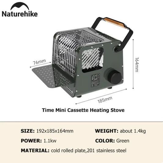 Naturehike Camp Heater Portable Space Heater for Indoor & Outdoor Use Camping Mini Cassette Heating Stove
